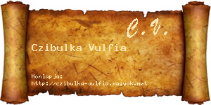 Czibulka Vulfia névjegykártya